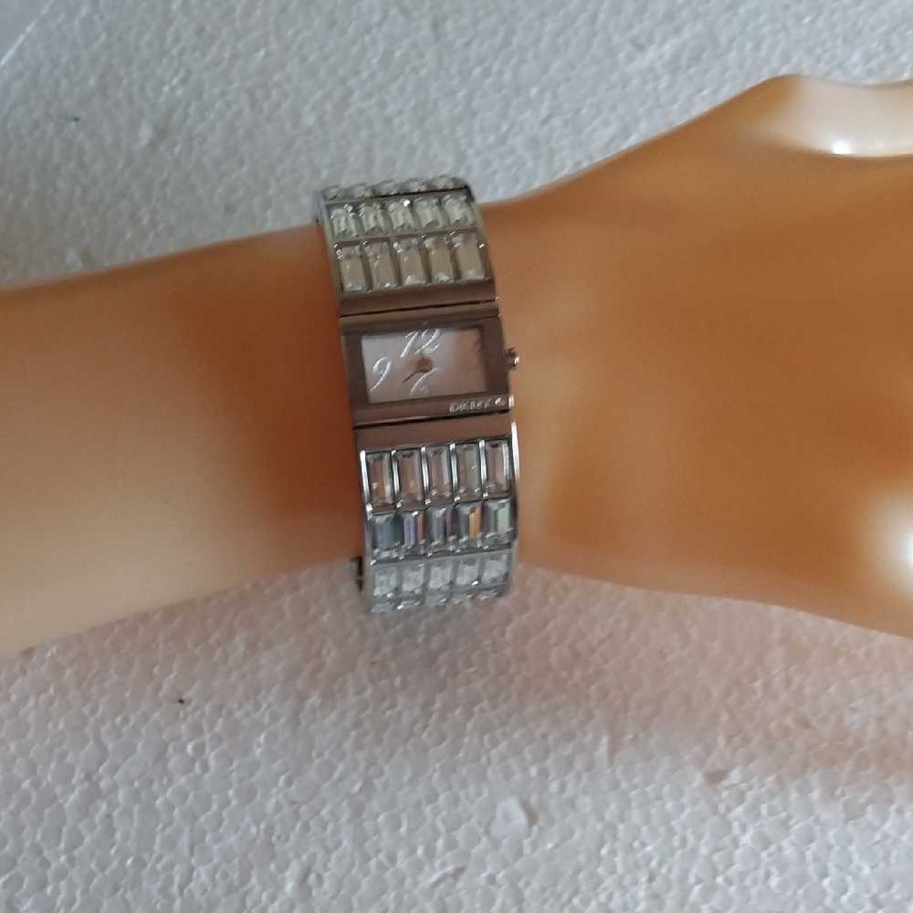 DKNY Silver Women's Crystal Bracelet Watch